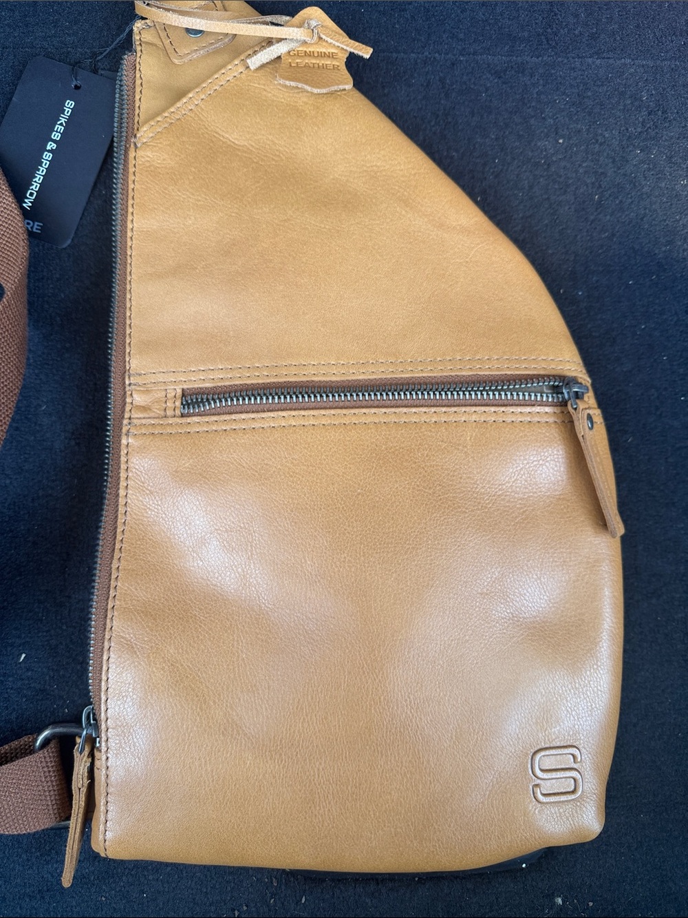 Spikes‎ & Sparrow Tan Genuine Leather Sling Belt Bag